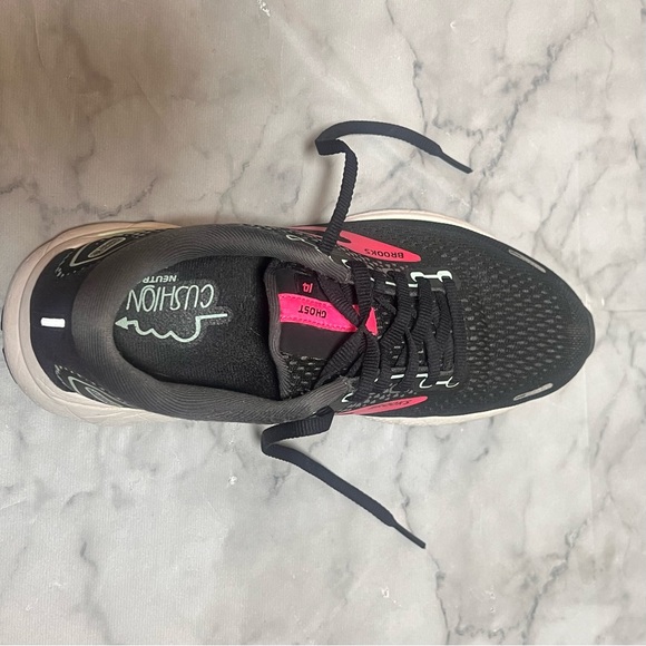 Brooks Ghost 14 Women’s Running Shoes Size 8.5 Black Pink Cushion Sneakers - Picture 8 of 12